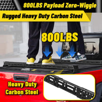 Truck bed rack with 800 lbs heavy-duty payload for secure hauling.