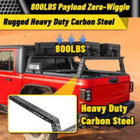 Heavy-duty truck bed rack with 800LBS load capacity, built for tough hauling.
